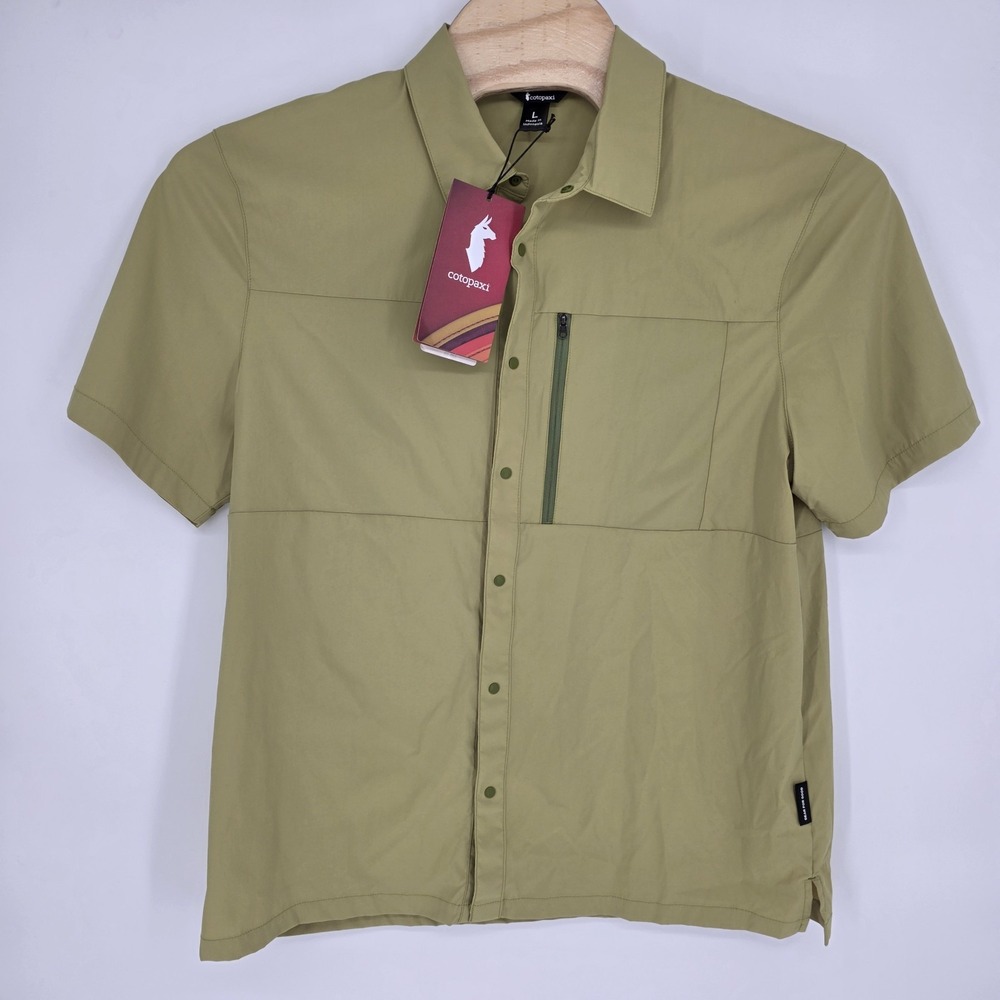Cotopaxi Men Large Sumaco UPF 50 Sun Shirt Button Up S Sleeve Wicking Breathable